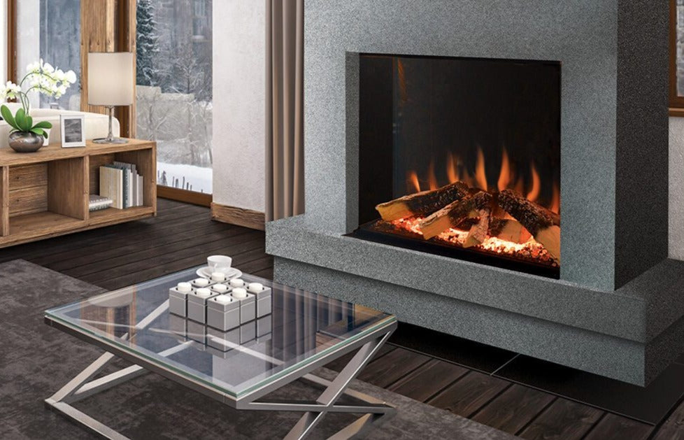 European Home Evonicfires Tyrell 32" Halo Built-In Electric Fireplace Insert | Electric Firebox | Very Good Fireplaces