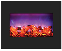 Load image into Gallery viewer, Amantii 26&quot; Zero Clearance Fireplace with 29&quot; x 23&quot; Black Glass Surround ZECL-26-2923-BG