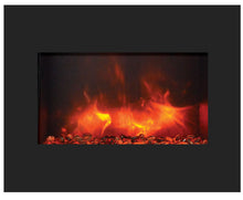 Load image into Gallery viewer, Amantii 26&quot; Zero Clearance Fireplace with 29&quot; x 23&quot; Black Glass Surround ZECL-26-2923-BG