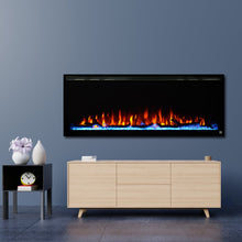 Load image into Gallery viewer, Best Wall Mount Electric Fireplace in Living Room | Touchstone Sideline Elite 50&quot; Recessed Electric Fireplace