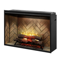 Load image into Gallery viewer, dimplex revillusion 42&quot; built-in firebox - herringbone style close up- Very Good Fireplaces