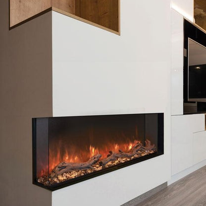 Left Corner Modern Flames 68" Landscape Pro Multi-Sided Built-In Electric Fireplace | Very Good Fireplaces.