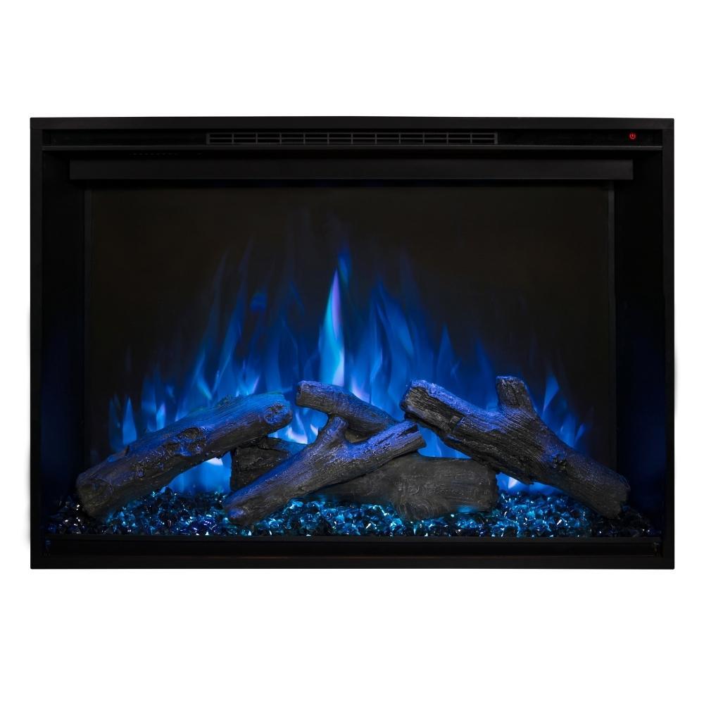 Modern Flames Redstone Fireplace - 26" Built-In Electric Fireplace - blue flame blue ember option - Very Good Fireplaces