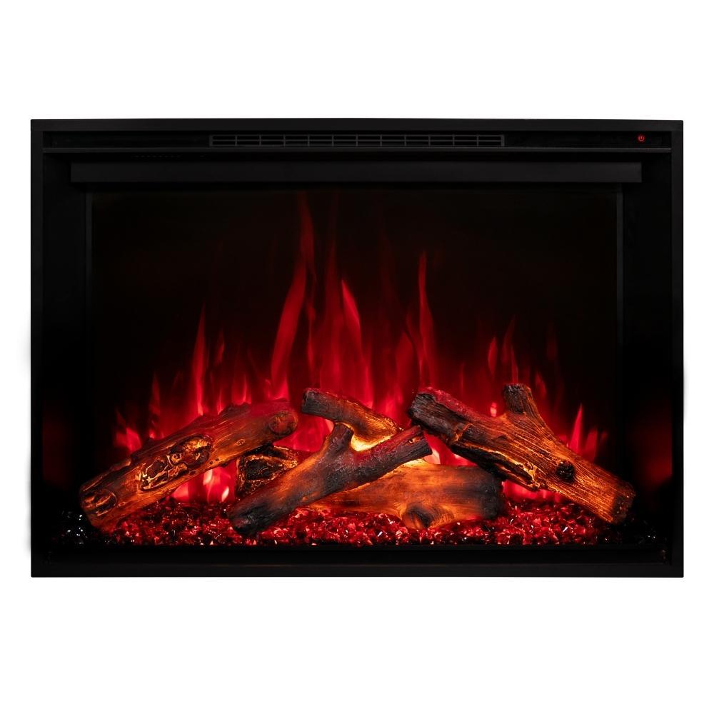 Modern Flames Redstone Fireplace - 26" Built-In Electric Fireplace - red flame red ember option - Very Good Fireplaces