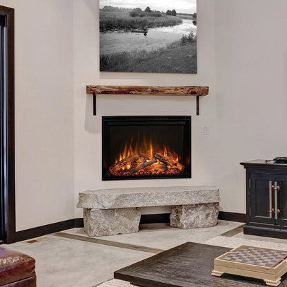 Modern Flames Redstone Built-In Electric Fireplace farmhouse look with wood mantel RS-3626