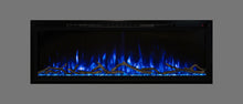 Load image into Gallery viewer, Modern Flames Slimline Fireplace - 60&quot; Wall Mount or Recessed Electric Fireplace in Cyan and Orange - Very Good Fireplace