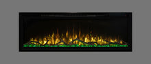 Load image into Gallery viewer, Modern Flames Slimline Fireplace | 50&quot; Wall Mount or Recessed Electric Fireplace in Gold and Green - Very Good Fireplaces