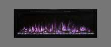 Load image into Gallery viewer, Modern Flames Slimline Fireplace | 50&quot; Wall Mount or Recessed Electric Fireplace with Pink Flame and Multicolored- Very Good Fireplaces