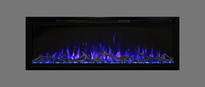 Modern Flames Slimline Fireplace | 50" Wall Mount or Recessed Electric Fireplace in Purple - Very Good Fireplaces
