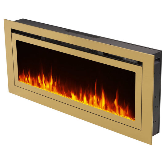 Touchstone The Sideline Deluxe Gold 50" 86275 Recessed Smart Electric Fireplace