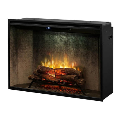 dimplex revillusion 42" built-in firebox - weathered style close up- Very Good Fireplaces